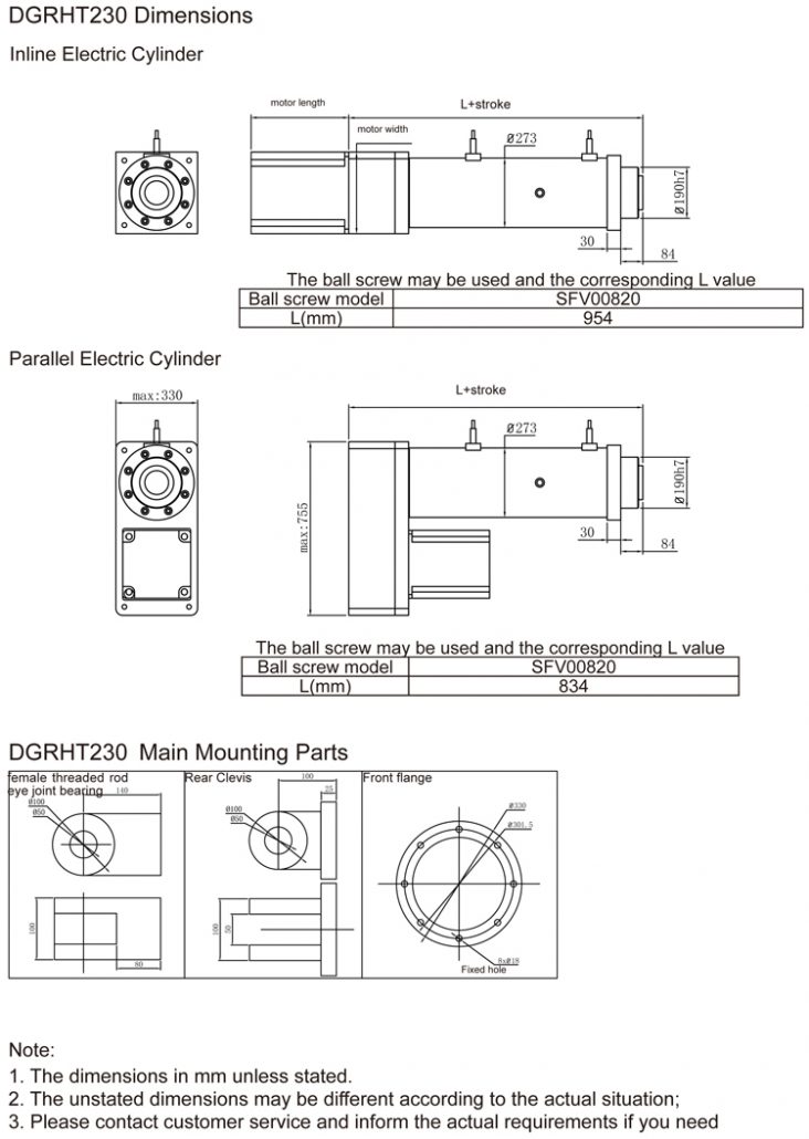 Large tonnage industrial electric linear actuator